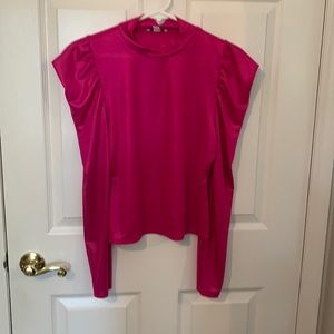 Pink Long Sleeve Shirt with Pointed Shoulders
